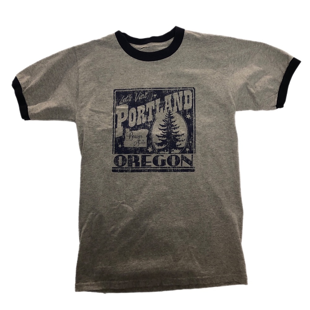 Vintage Double Ringer Single Stitch Portland T Shirt